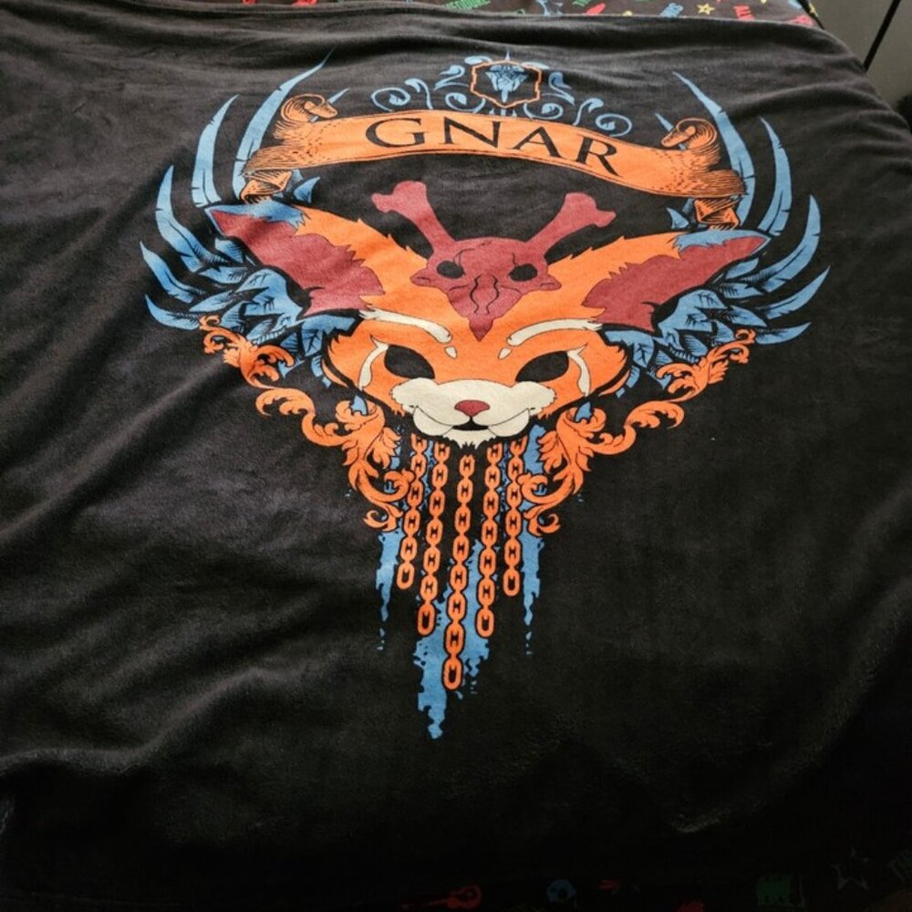 Fanmade League of Legends Gnar Throw Blanket